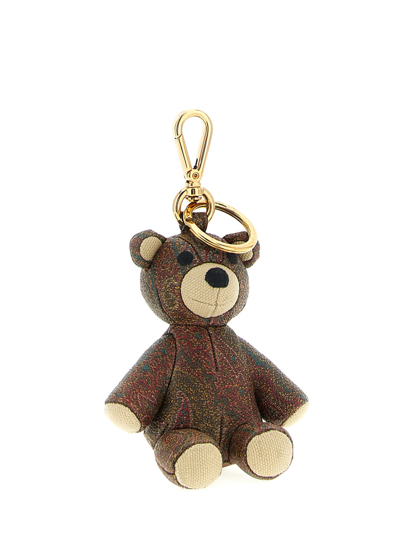 Etro Arnica Bear Brown Cotton Keychain