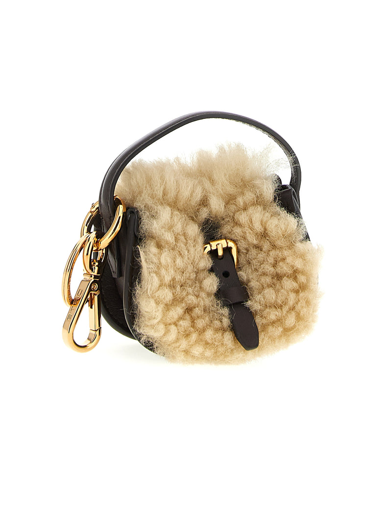 Etro Multicolor Calfskin Keychain - Luxurious Leather Accessory