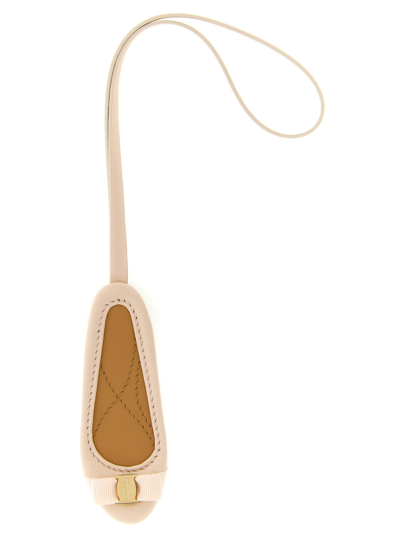 Ferragamo Multicolor Calfskin Keychain - Iconic Varina Design