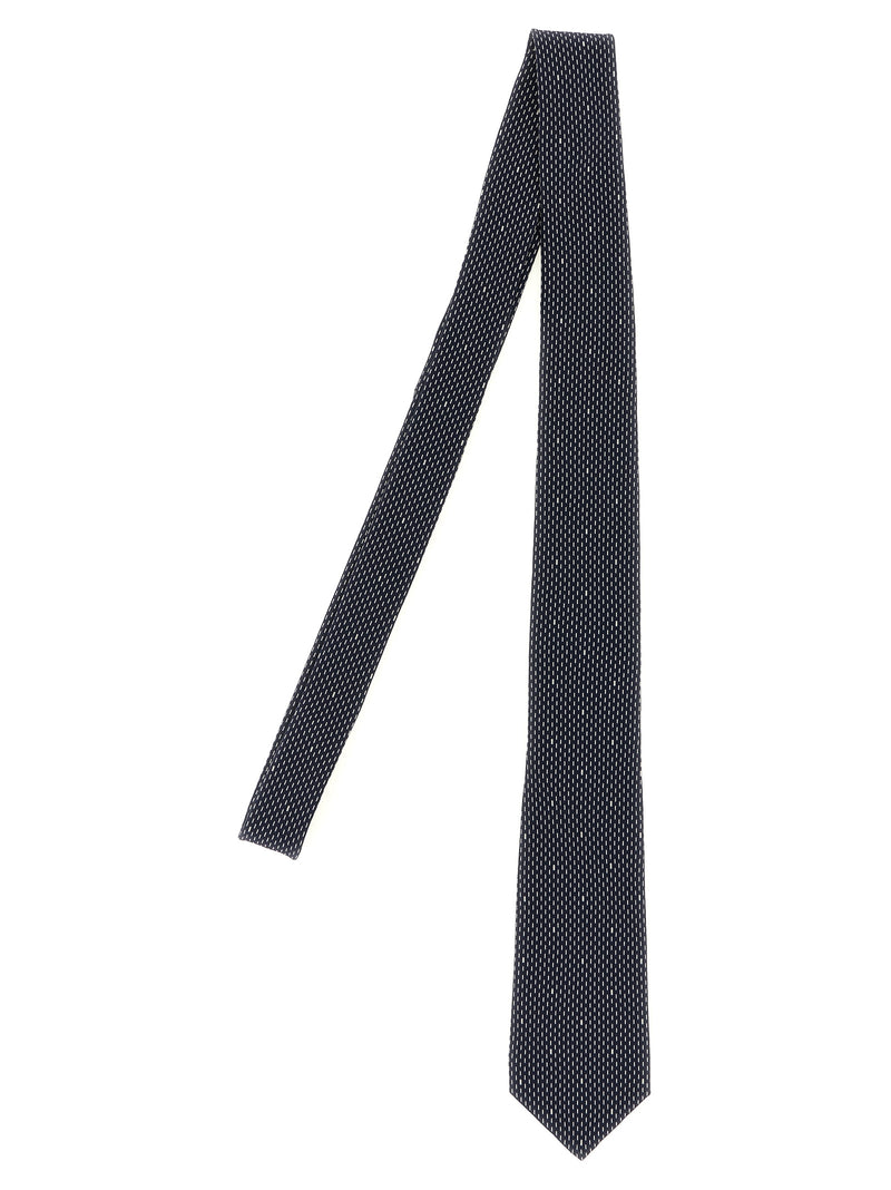 Saint Laurent Blue Silk Tie - Polka Dot Elegance