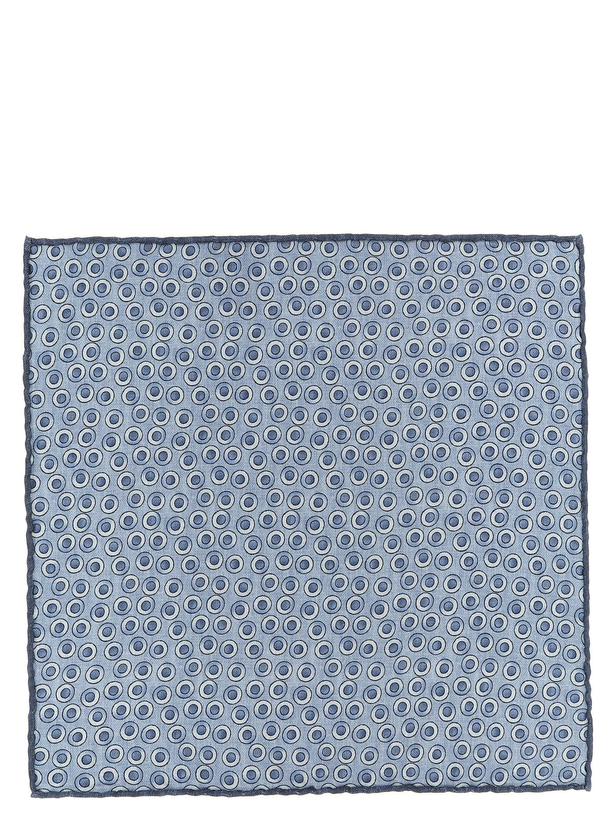 Brunello Cucinelli Blue Silk Pocket Square