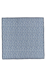 Brunello Cucinelli Blue Silk Pocket Square