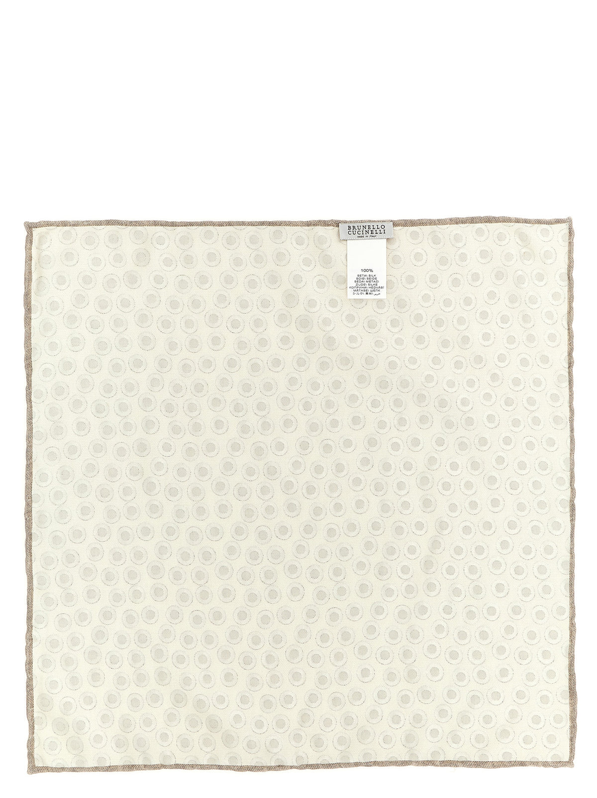 Brunello Cucinelli Beige Silk Foulard
