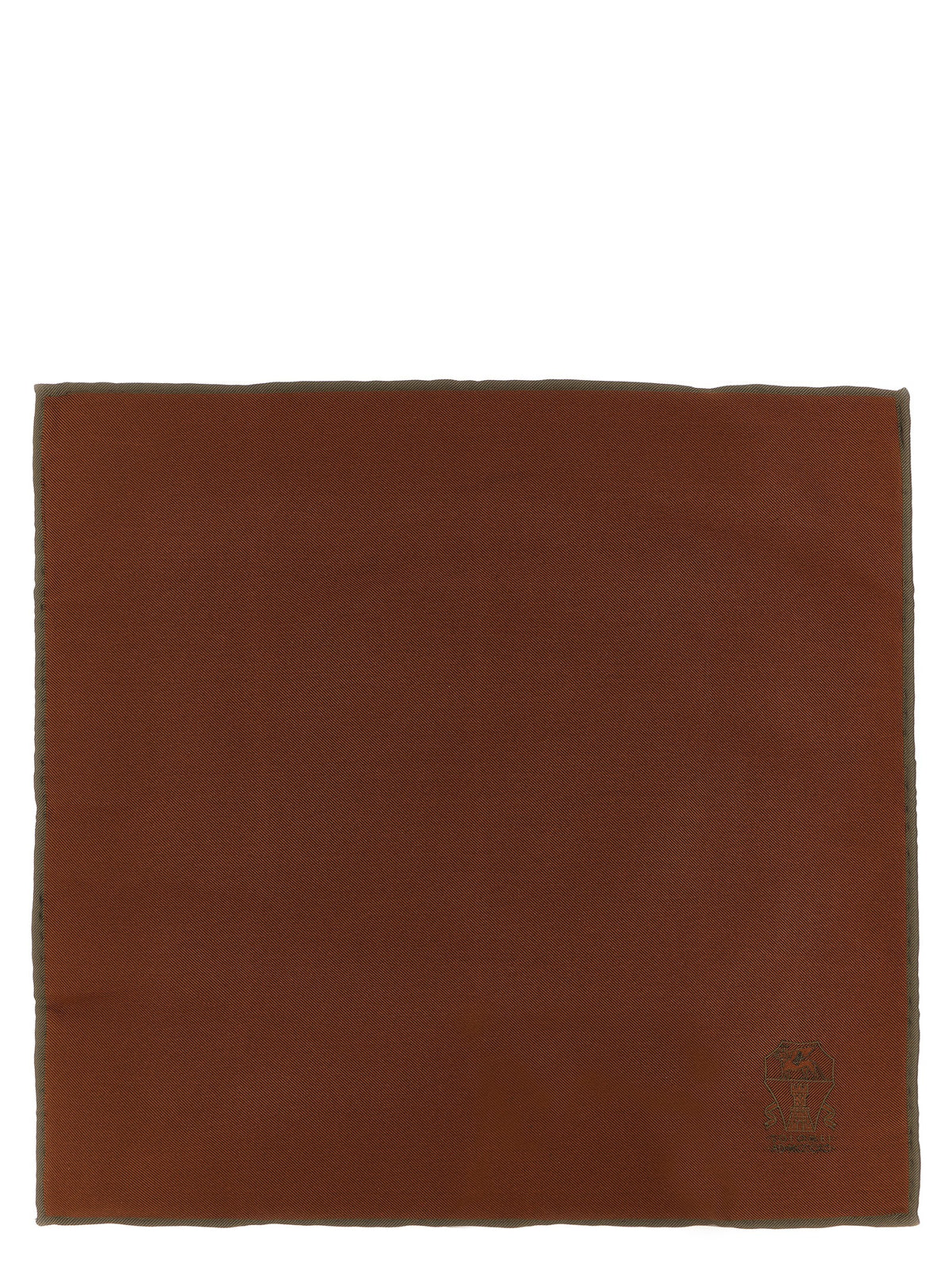 Brunello Cucinelli Brown Silk Scarf