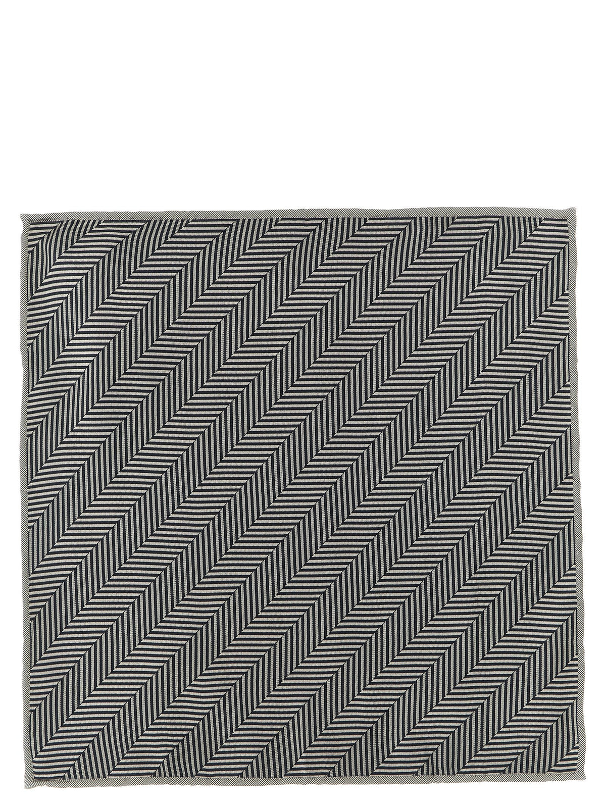 Brunello Cucinelli Gray Silk Pocket Square