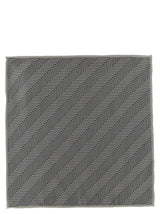 Brunello Cucinelli Gray Silk Pocket Square