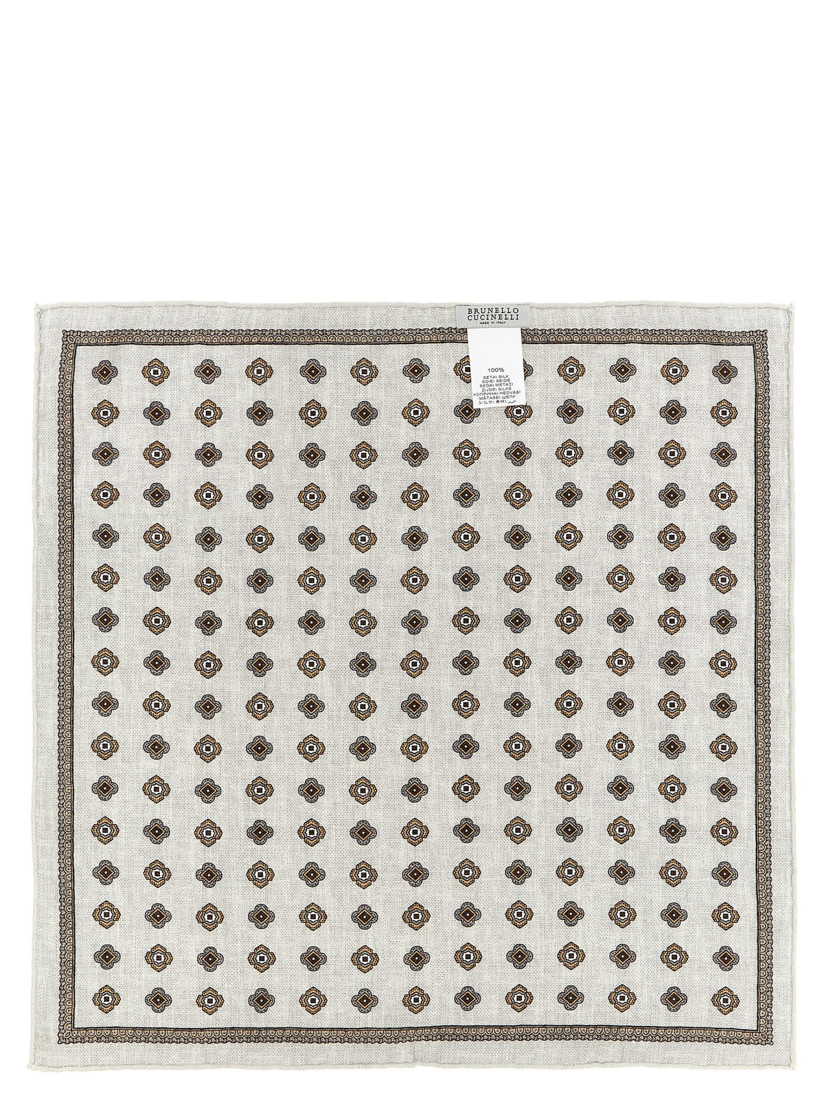 Brunello Cucinelli Multicolor Silk Pocket Square