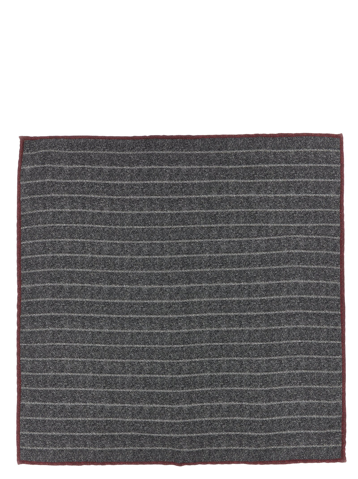 Brunello Cucinelli Gray Silk Pocket Square