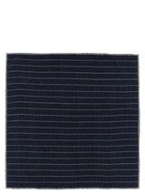 Brunello Cucinelli Blue Silk Pocket Square