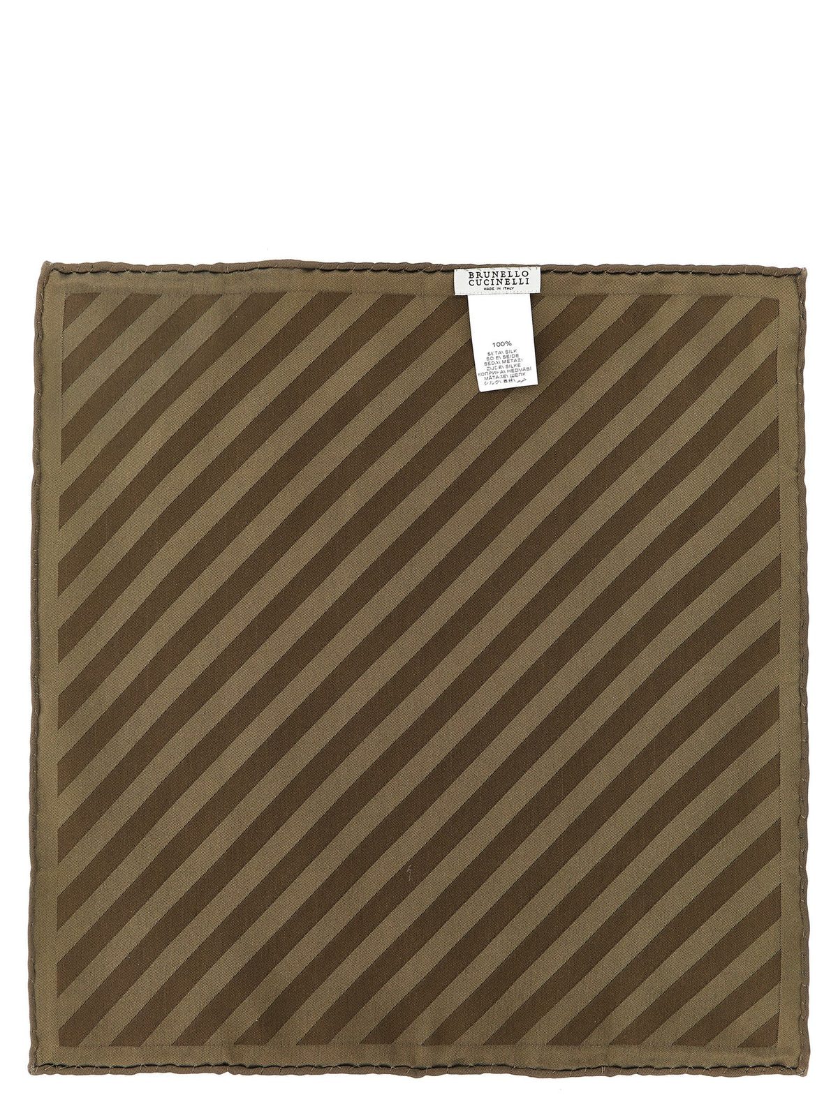 Brunello Cucinelli Brown Silk Foulard