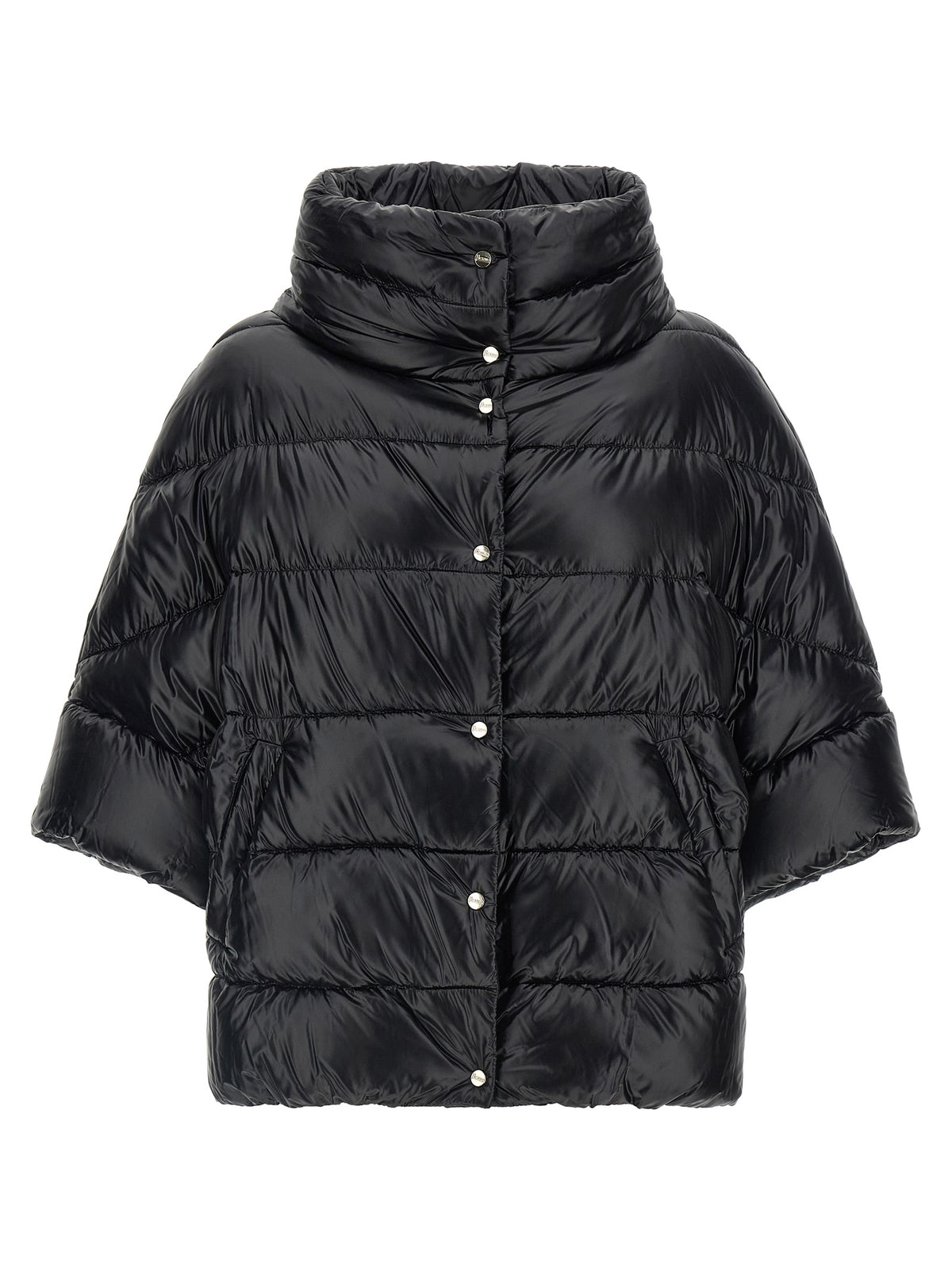 Herno Black Polyamide Coat