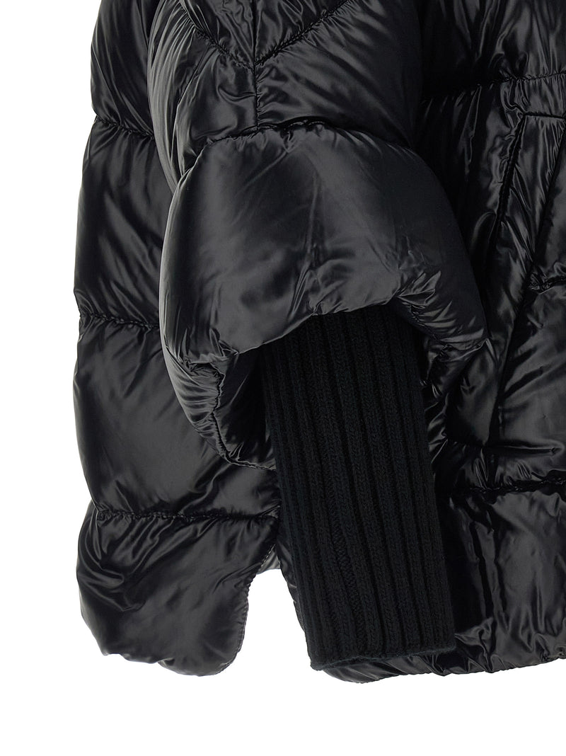 Herno Black Ultralight Nylon Hooded Cape