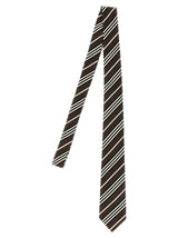 Saint Laurent Brown Silk Tie