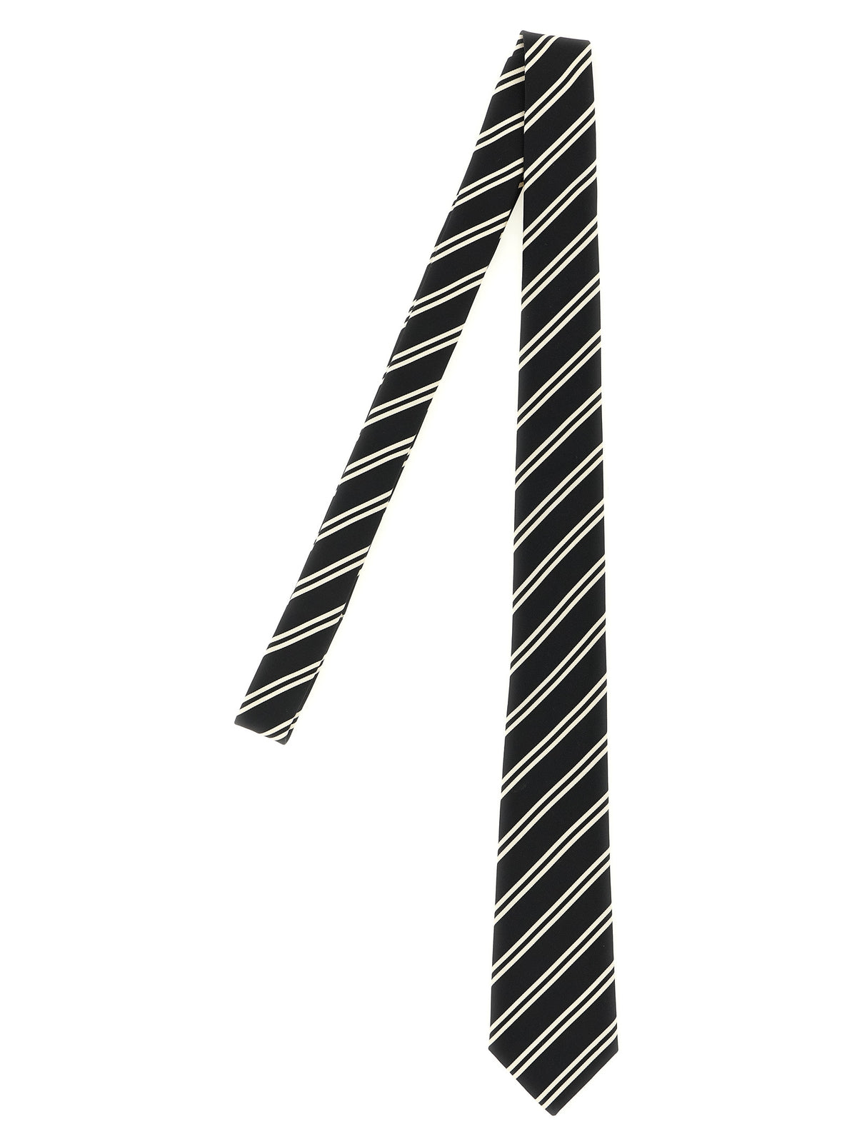 Saint Laurent Black Silk Tie