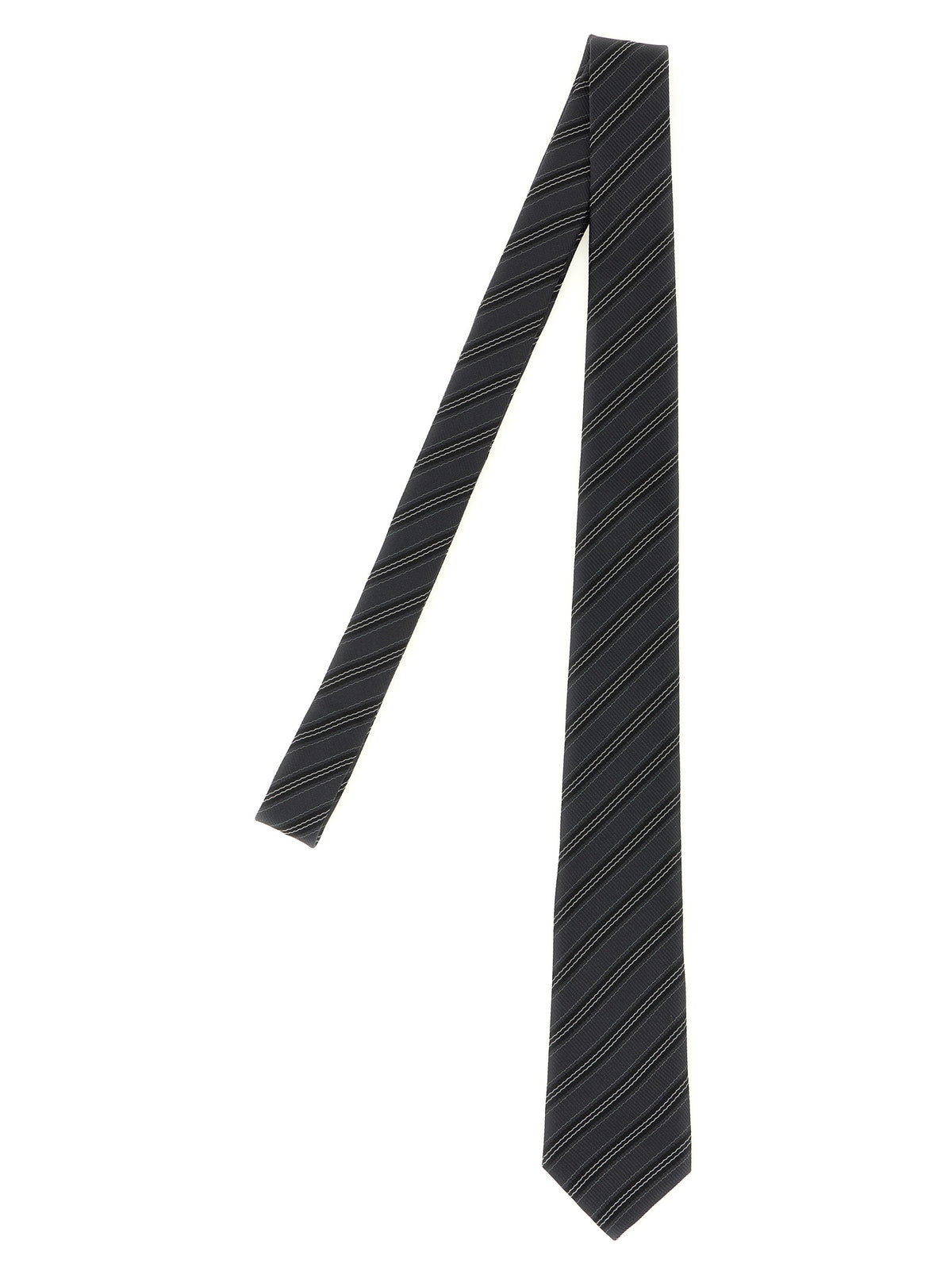 Saint Laurent Gray Silk Tie