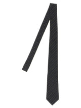 Saint Laurent Gray Silk Tie