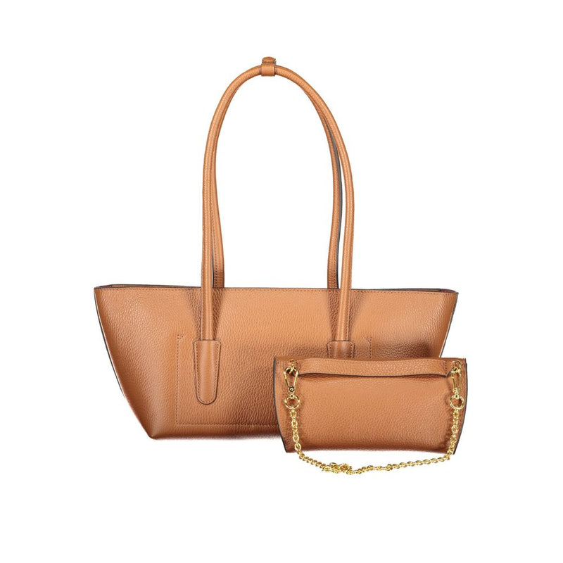 Coccinelle Double Beat Brown Leather Women's Bag