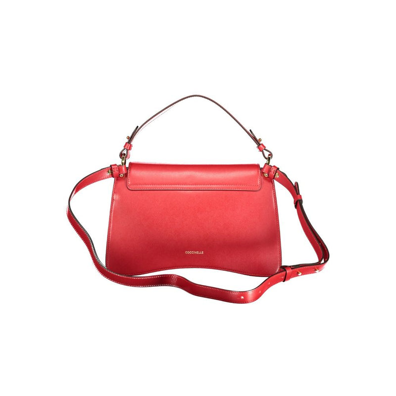 Coccinelle C-Me Calf Red Leather Handbag for Women