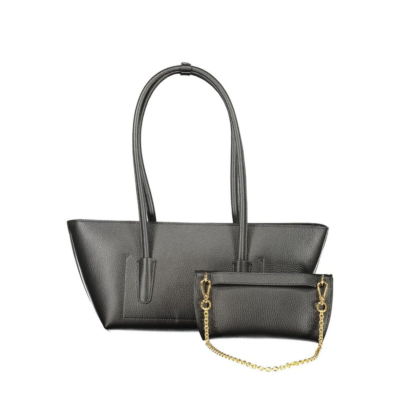 Coccinelle Double Beat Black Leather Women's Bag