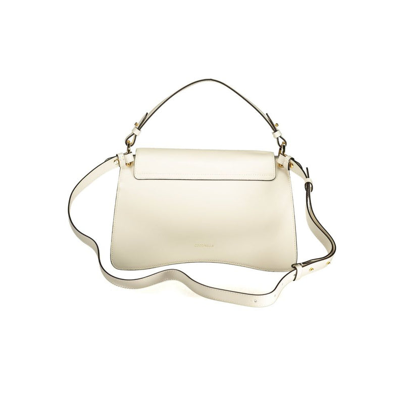 Coccinelle C-ME Calf Bag - Sac en cuir blanc pour femmes