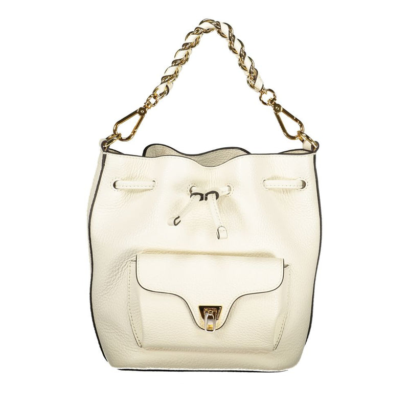 Coccinelle White Leather Handbag - Stylish & Versatile