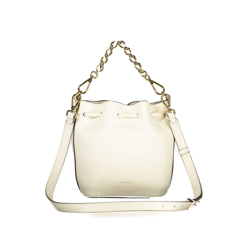 Coccinelle White Leather Handbag - Stylish & Versatile