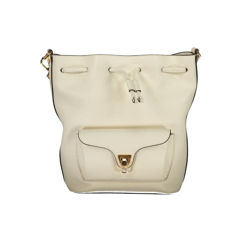 Coccinelle White Leather Handbag - Beat Generatio Bucket Bag