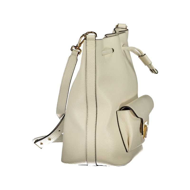 Coccinelle White Leather Handbag - Beat Generatio Bucket Bag