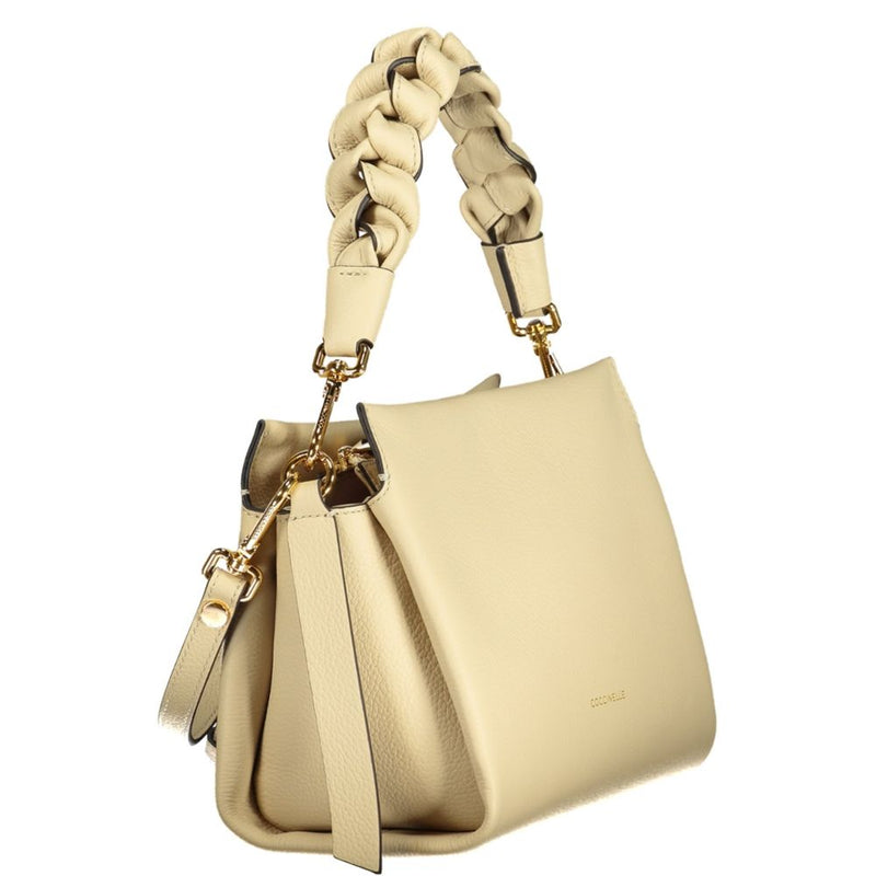 Coccinelle Boheme Beige Leather Handbag