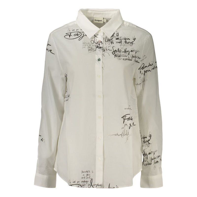Desigual White Cotton Women's Shirt - Stylish & Comfortable