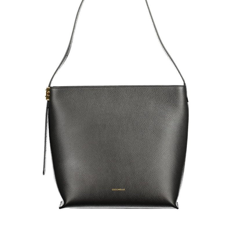 Coccinelle C-Me Lock Bag - Black Leather Women's Handbag