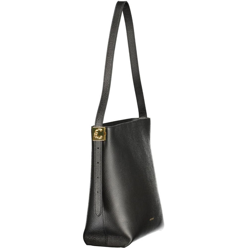 Coccinelle C-Me Lock Bag - Black Leather Women's Handbag