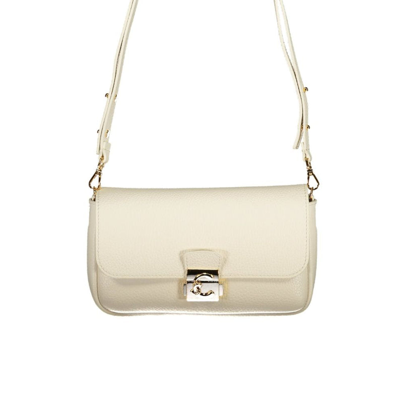 Coccinelle C-Me Lock Mini Bag in White Leather for Women