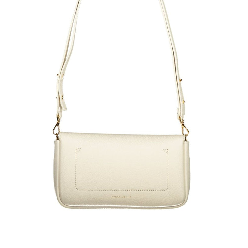 Coccinelle C-Me Lock Mini Bag in White Leather for Women