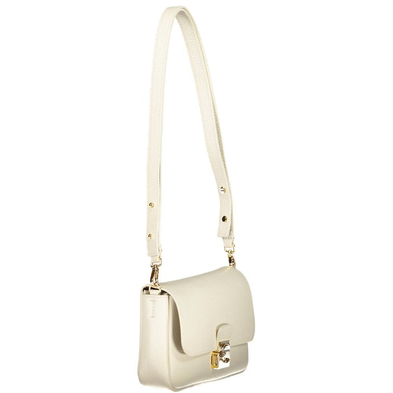 Coccinelle C-Me Lock Mini Bag in White Leather for Women