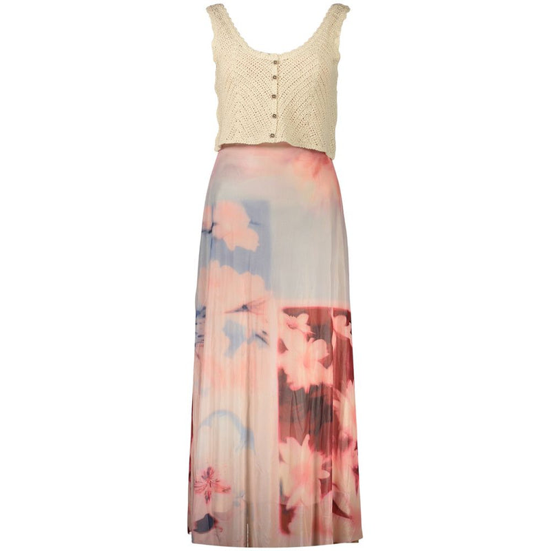 Desigual Frida Fantasy Pink Viscose Women's Long Dress