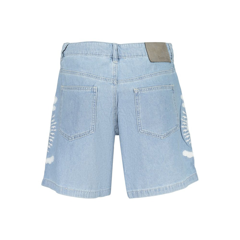 Desigual Wakanda Light Blue Cotton Women's Shorts