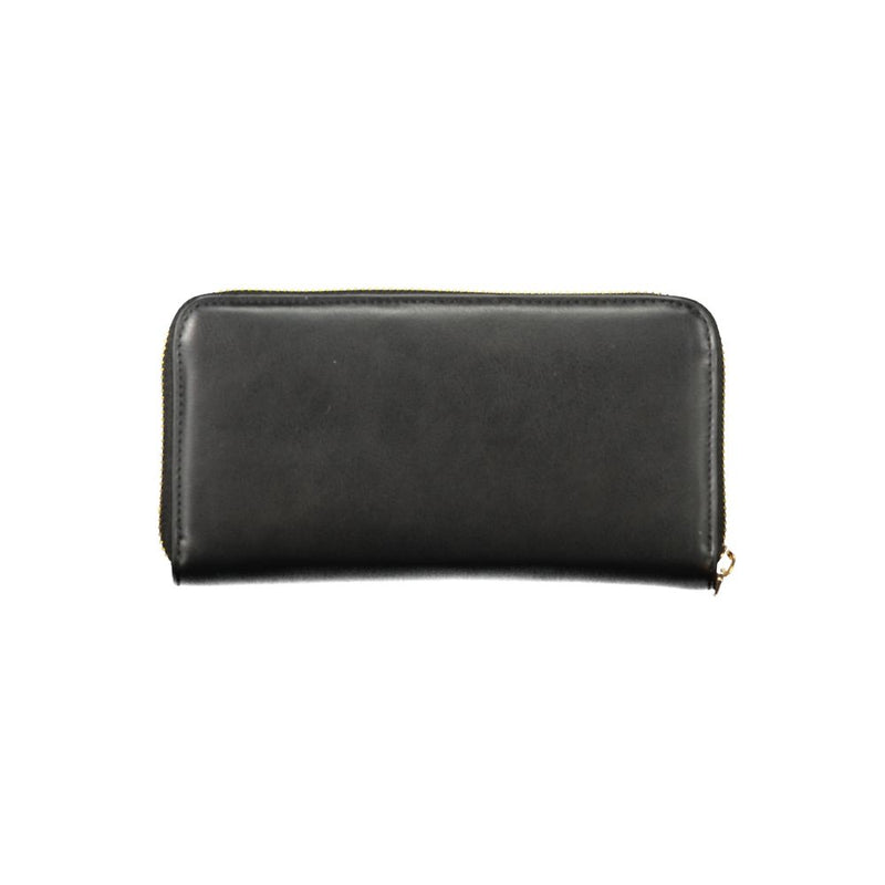 Mario Valentino Black Polyurethane Women's Wallet - Chic & Practical