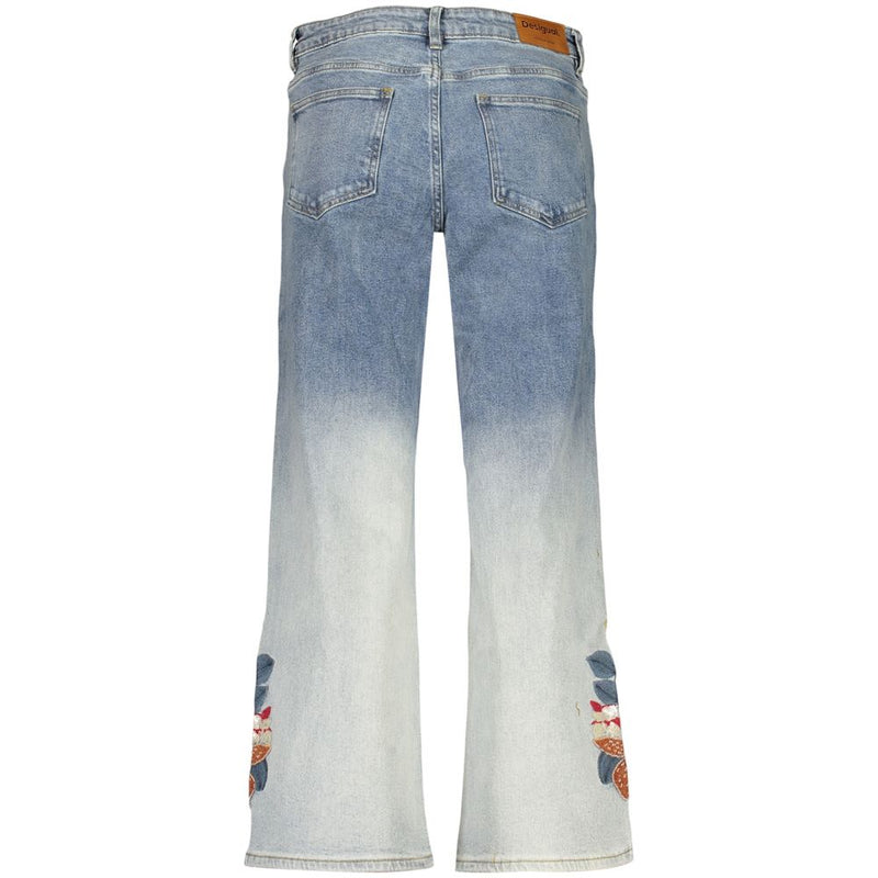 Desigual Azzurro Cotton Women's Jeans - Stylish & Comfortable