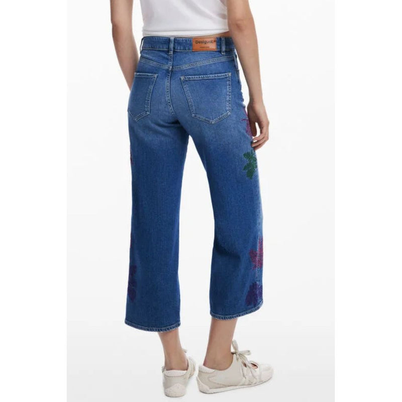 Desigual Azzurro Cotton Women Jeans - Light Blue