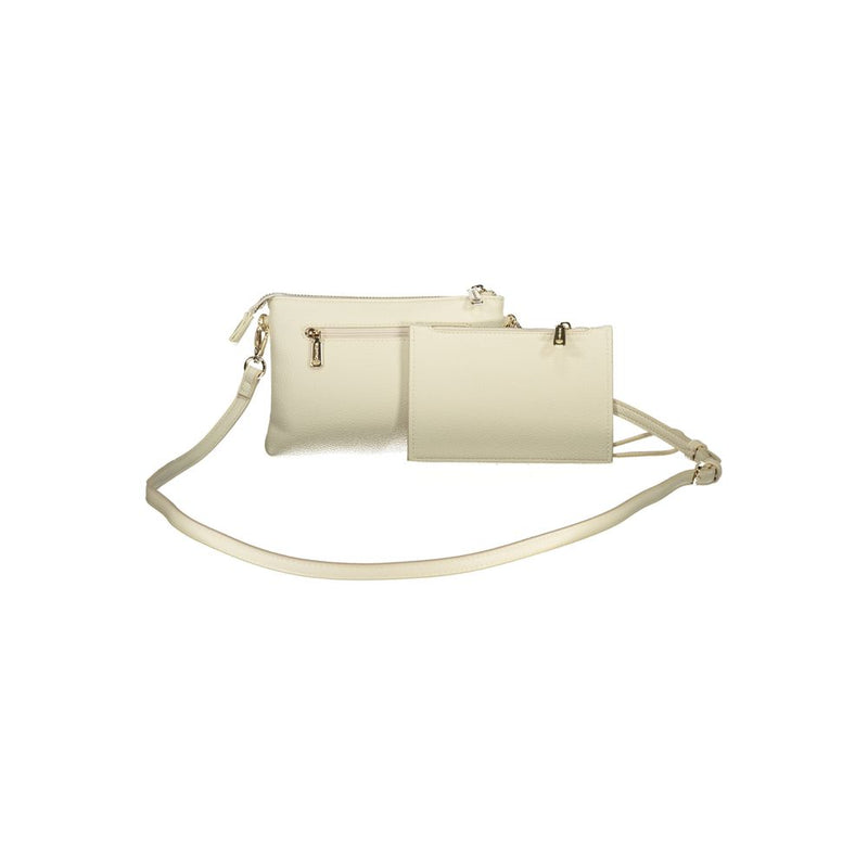 Mario Valentino Beige Polyethylene Wallet with Adjustable Strap
