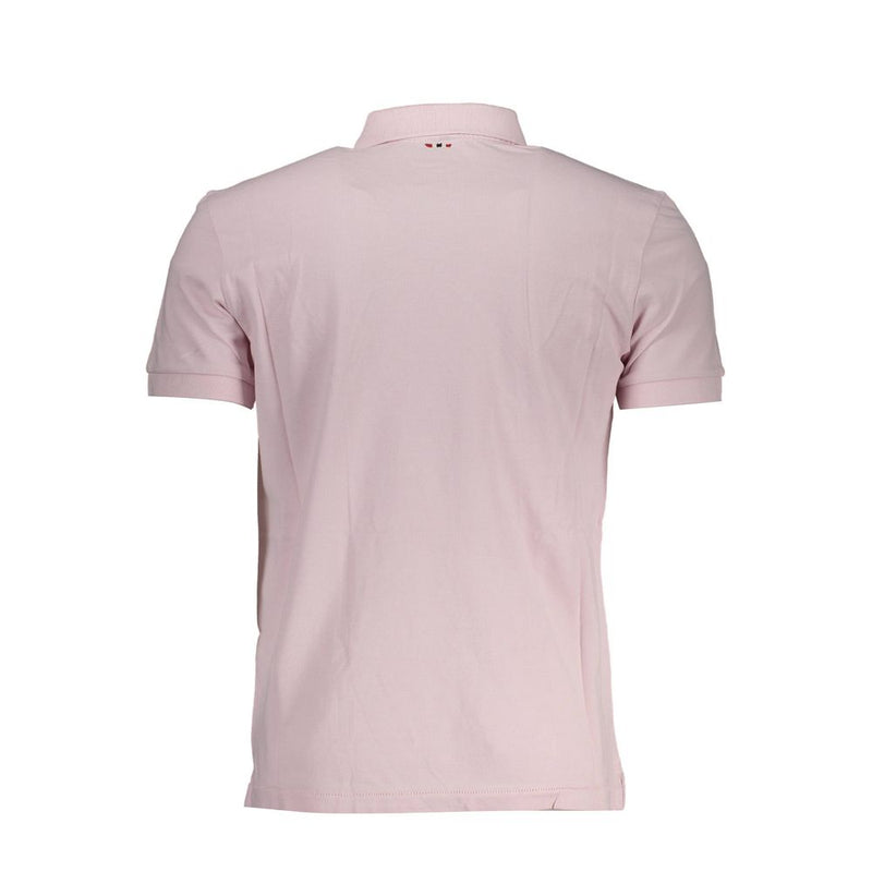 Napapijri Pink Cotton Polo Shirt for Men
