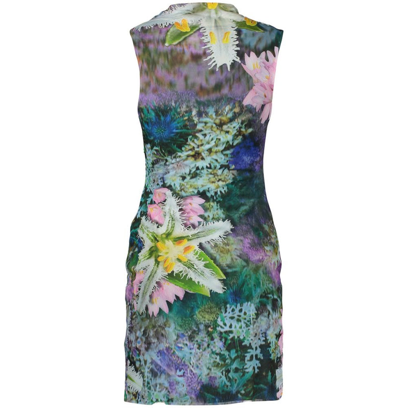 Desigual Green Cotton Casual Dress - Sleeveless Patterned Design