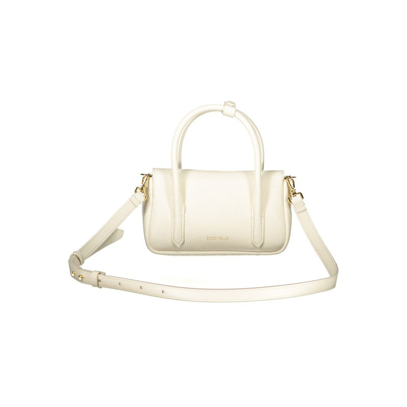Coccinelle Mini U4K C-Me Lock White Leather Handbag