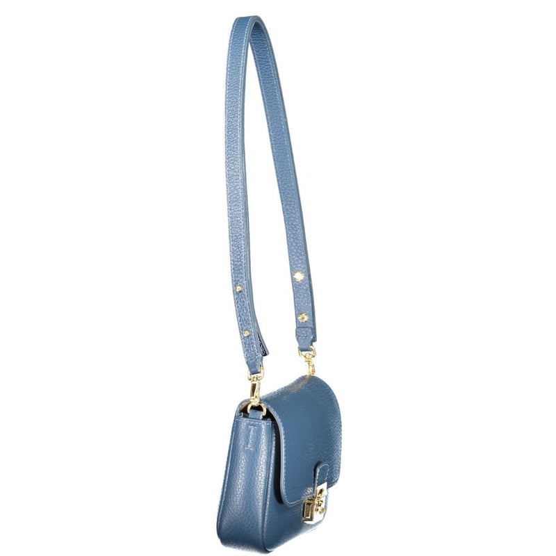Coccinelle C-ME Lock Mini Bag - Blue Leather Handbag