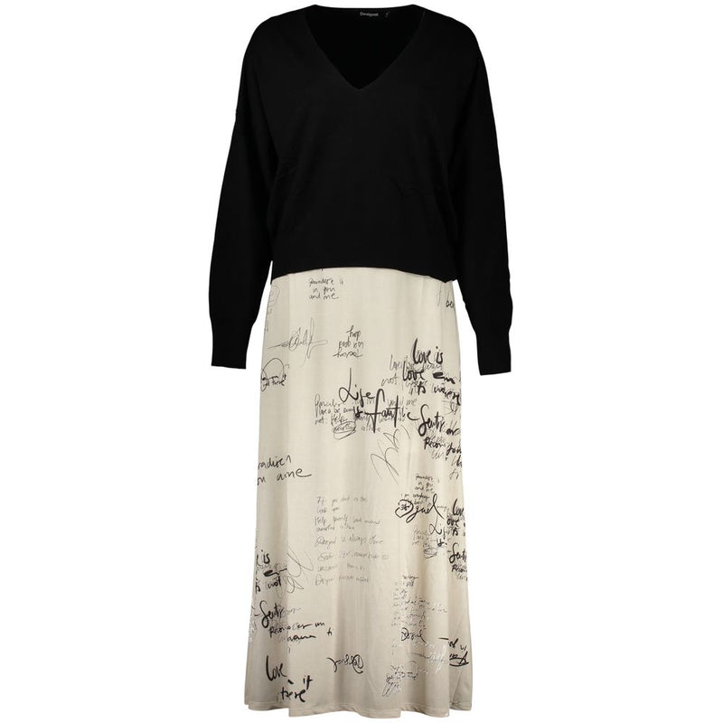 Robe Casual Blanche en Polyester Desigual - Modèle Morisot