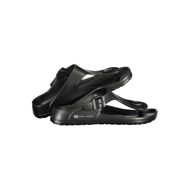 Norway 1963 Black Plastic Flip-Flop Sandals for Men