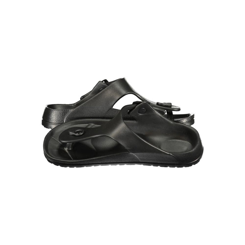Norway 1963 Black Plastic Flip-Flop Sandals for Men