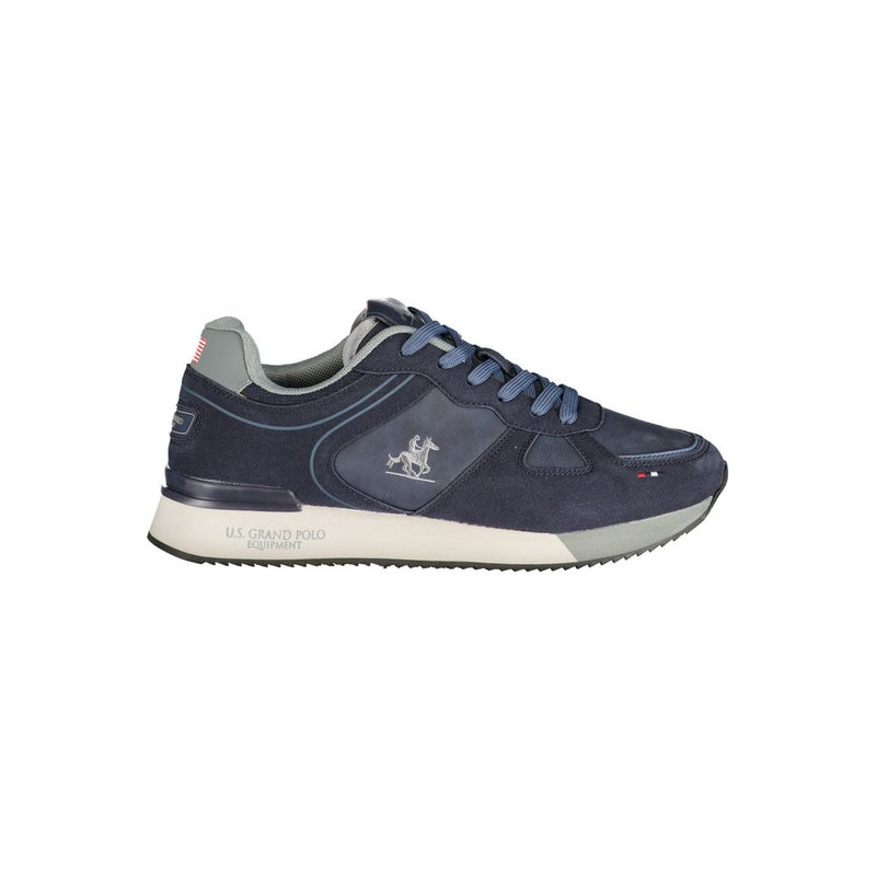 U.S. Grand Polo Blue Polyester Athletic Sneakers for Men