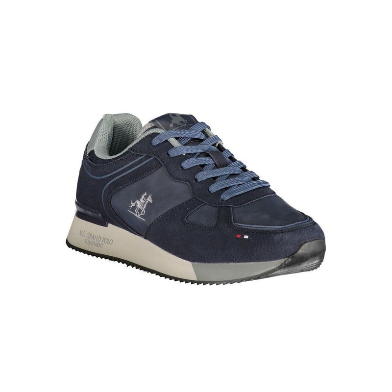 U.S. Grand Polo Blue Polyester Athletic Sneakers for Men